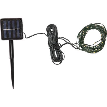 Solcellsslinga Dew Drop Micro grön 7,4 m varmvit