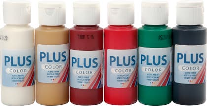 Hobbyfärg Plus Color 6x60ml