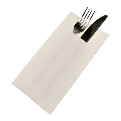 Bestickservett airlaid 40x40 cm 75-pack vit