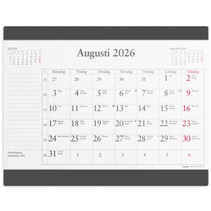 Musmatta månadsblock 2026