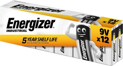 Batteri Industrial Alkaliskt 9V 6LR61 12-pack