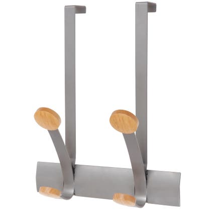 Klädhängare för dörr stål/trä