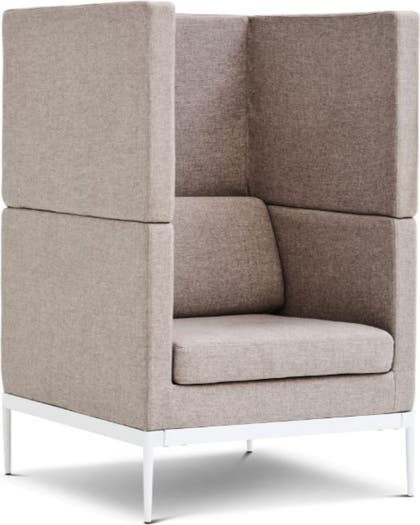 Fåtölj Bergamo tyst/hög grå