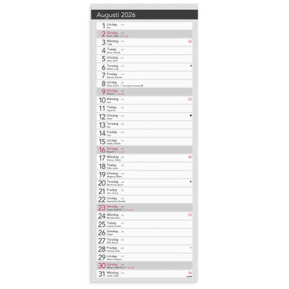 Liten Bordskalender Elegant 2026