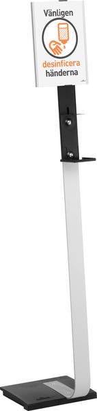 Hygienstation Golvställ handsprit skylt justerbar Durable