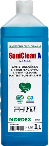 Sanitetsrengöringsmedel SaniClean A 1 liter Nordex Green