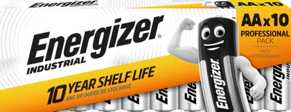 Batteri Industrial Alkaliskt AA LR6 10-pack