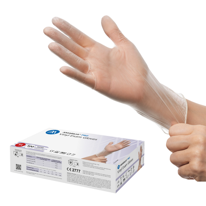 Vinylhandske Transparent 100 st/fp