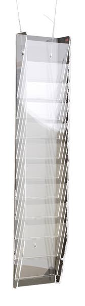 Broschyrställ Glasklar 10-fack