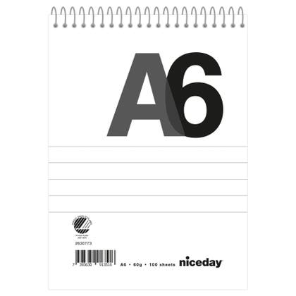 Spiralblock Niceday Linjerad