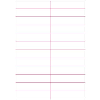 Hyllkantsetikett 104x25 mm på A4-ark