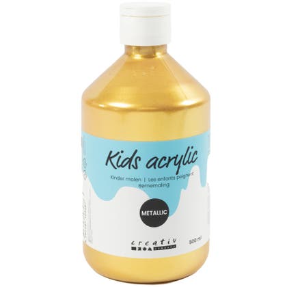 Akrylfärg metallic Silver & Guld 500 ml A-Color