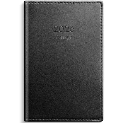 Kalender Prestige 2026 svart skinn