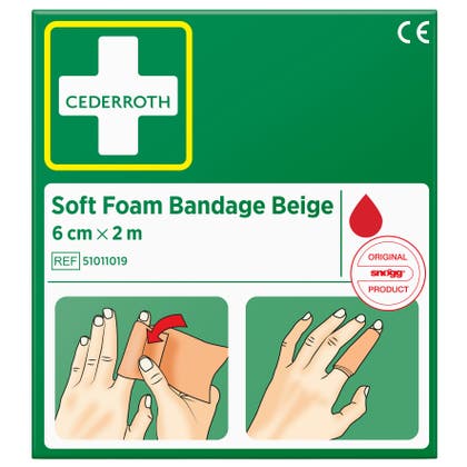 Bandage Soft Foam Cederroth Beige 60 mm x 2 m