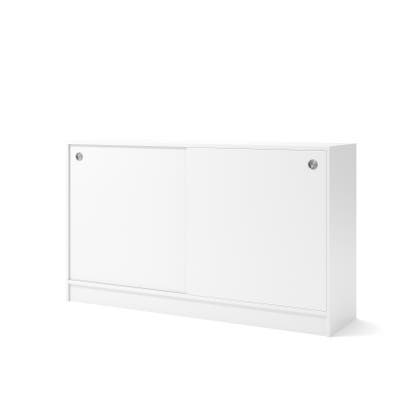 Skåp med skjutdörrar inkl lås H=925 mm Vit