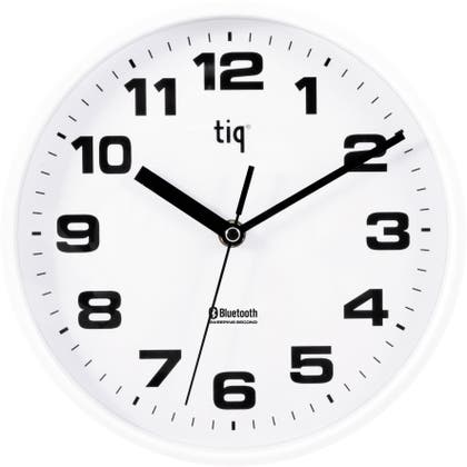 Väggklocka Bluetooth Ø230 mm vit