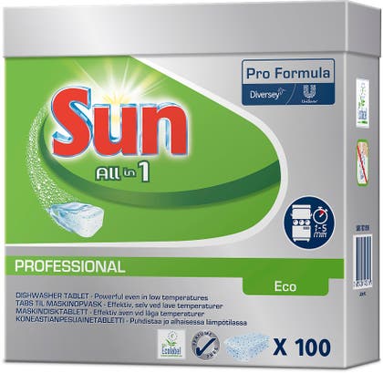 Maskindiskmedel Sun Professional All in 1 ECO 100 st/fp