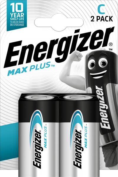 Energizer Batteri Max Plus Alkaliskt C 2-pack