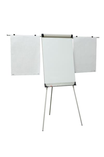 Blädderblocksställ med whiteboard 70x100 cm