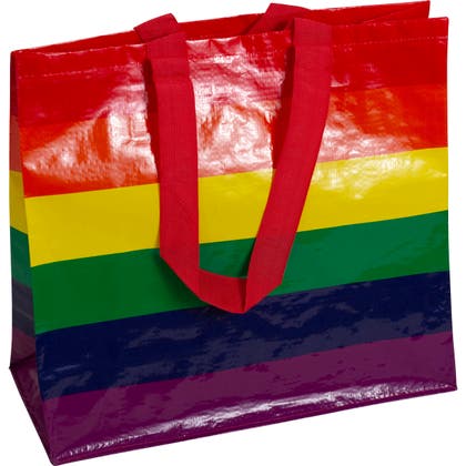 Bärkasse PP woven Regnbåge