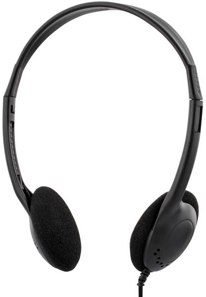 Hörlur HL-27 3,5mm svart 2 meter Deltaco