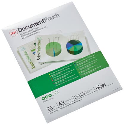 Lamineringsfickor A3 125 mikron Gloss 25/fp