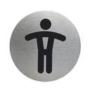 Skylt WC Herr Ø83 mm