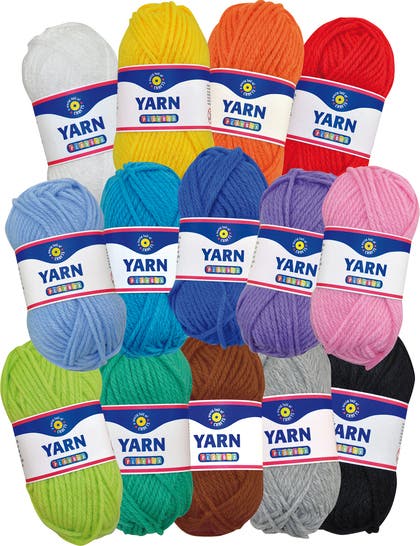 Akrylgarn 50g x 14 färger/fp