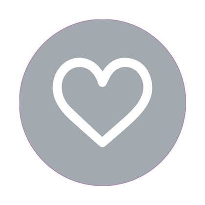 Etikett hjärta Ø33 mm grå/vit 500 st/fp