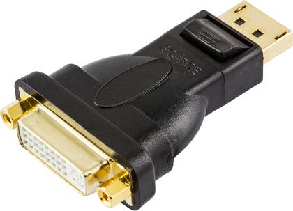 DisplayPort - DVI-D singlelink Svart
