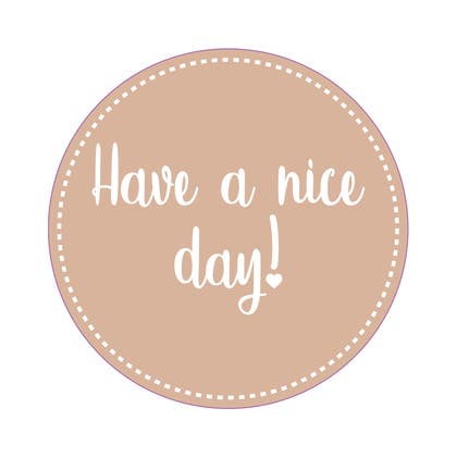 Etikett Have a nice day Ø80 500 st/fp