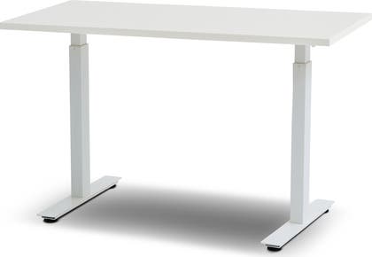 El-Skrivbord Madrid vitt underrede / bordsskiva vit laminat 1200 x 800 mm