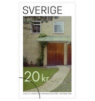 Tilläggsfrimärke Brun dörr