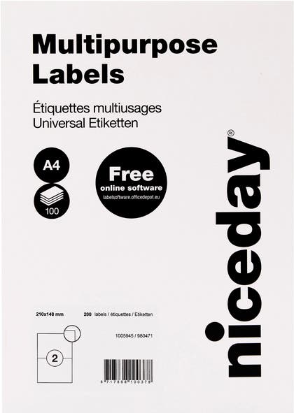 Etiketter Niceday 210 x 148 mm 200 st/fp