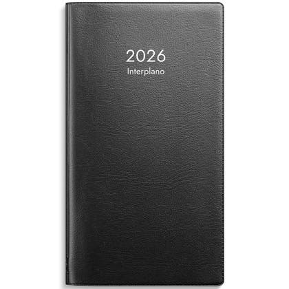 Kalender Interplano 2026 svart plast