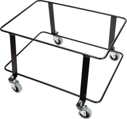 Korgtralla med hjul svart