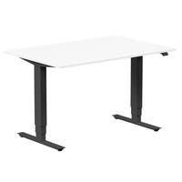 Skrivbord höj- och sänkbart Ergofunk Max 120x80 cm vit/svart